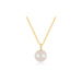 Pearl Ball Drop Necklace in 14k yellow gold