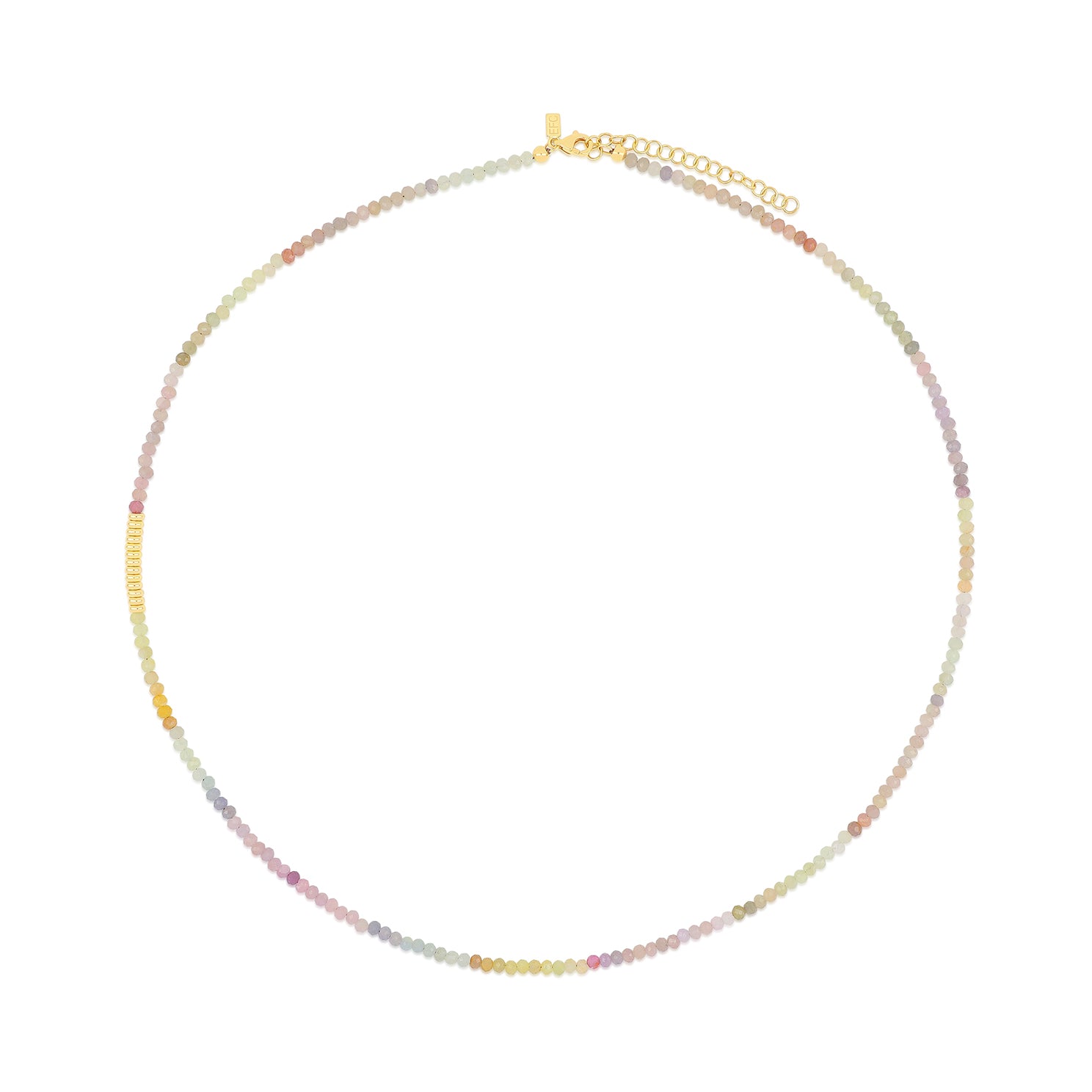 Ombré Sapphire Birthstone Bead Necklace & Triple Wrap Bracelet in 14k yellow gold