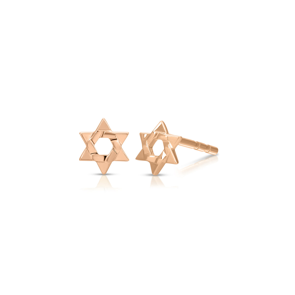 Gold Star of David Earring