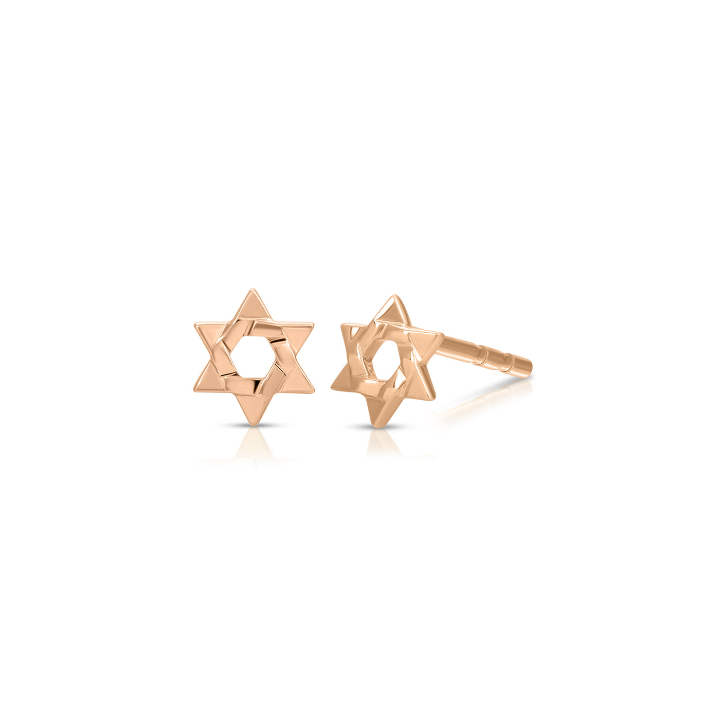 Gold Star of David Earring