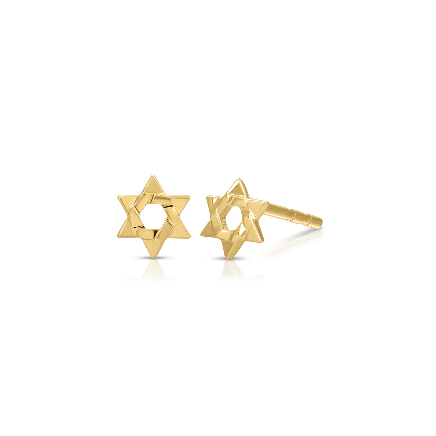 Gold Star of David Earring