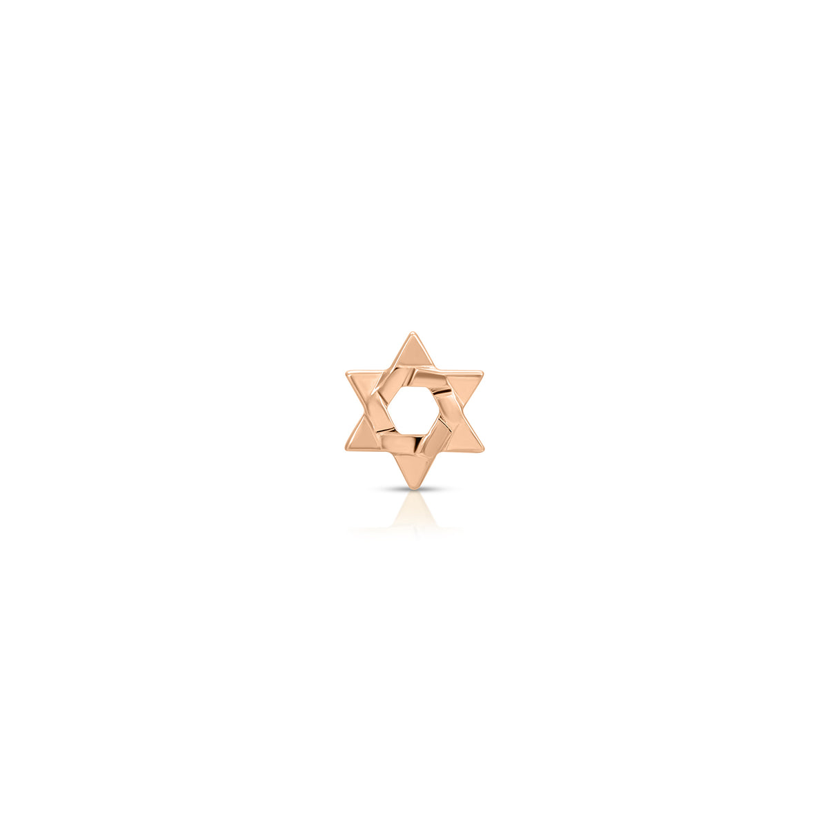 Gold Star of David Earring