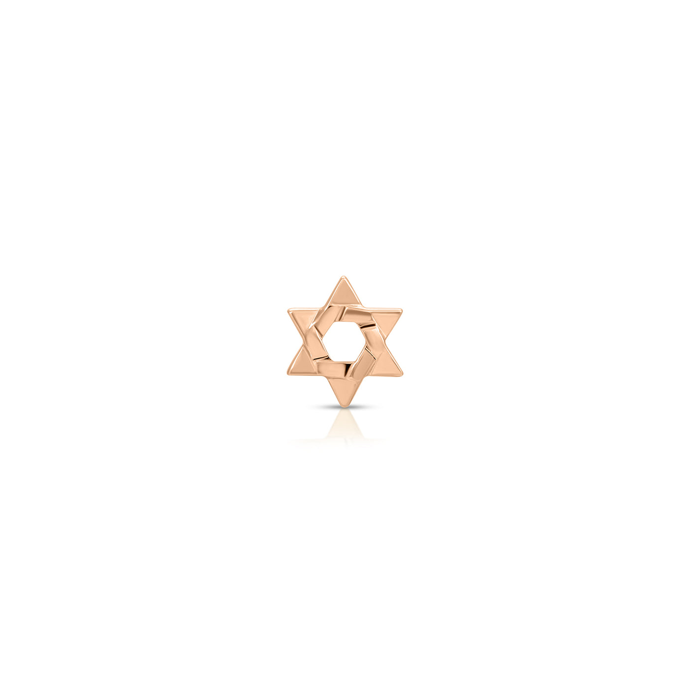 Gold Star of David Earring