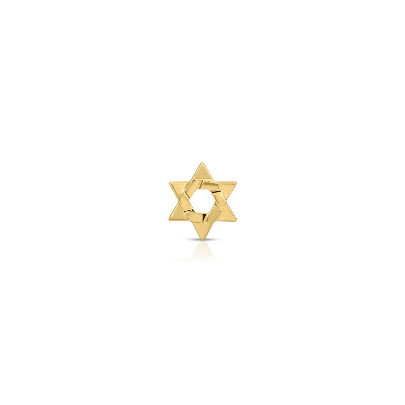 Gold Star of David Earring