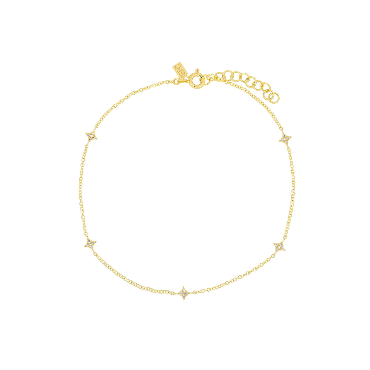 Multi Diamond Sparkle Anklet