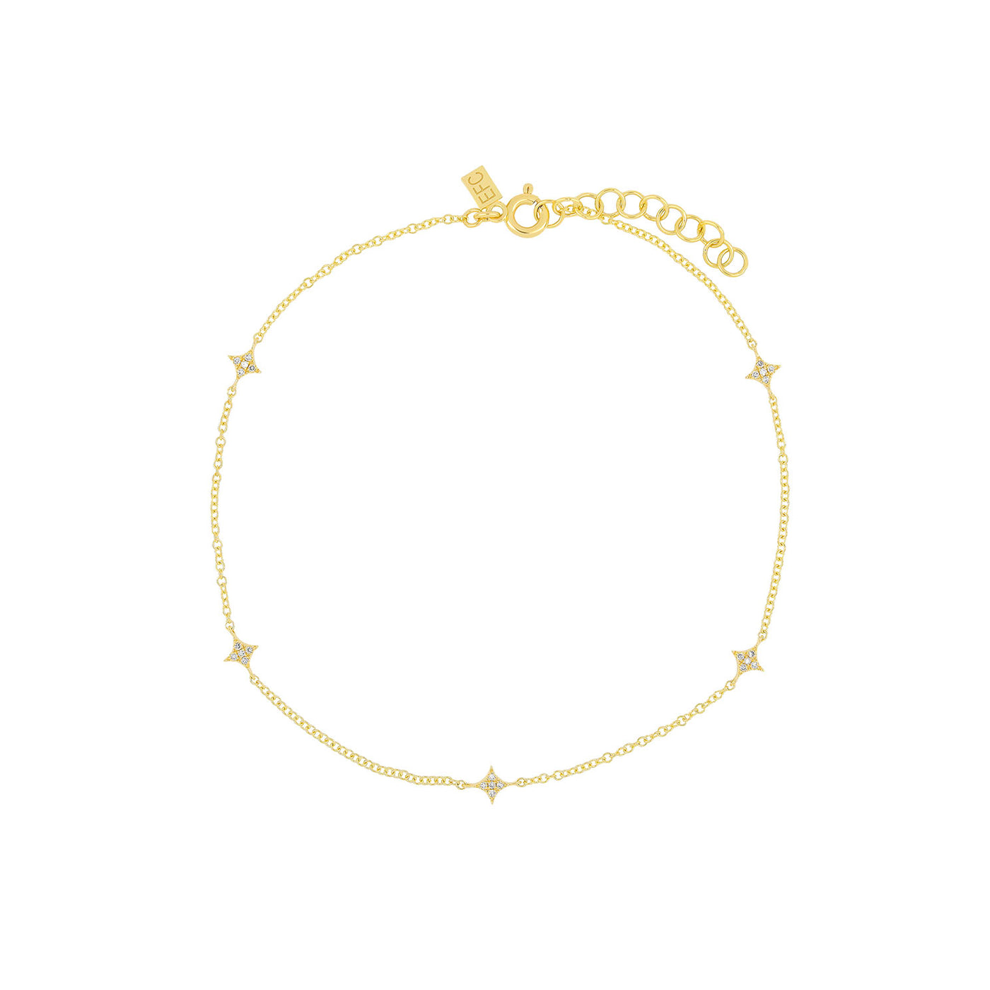 Multi Diamond Sparkle Anklet