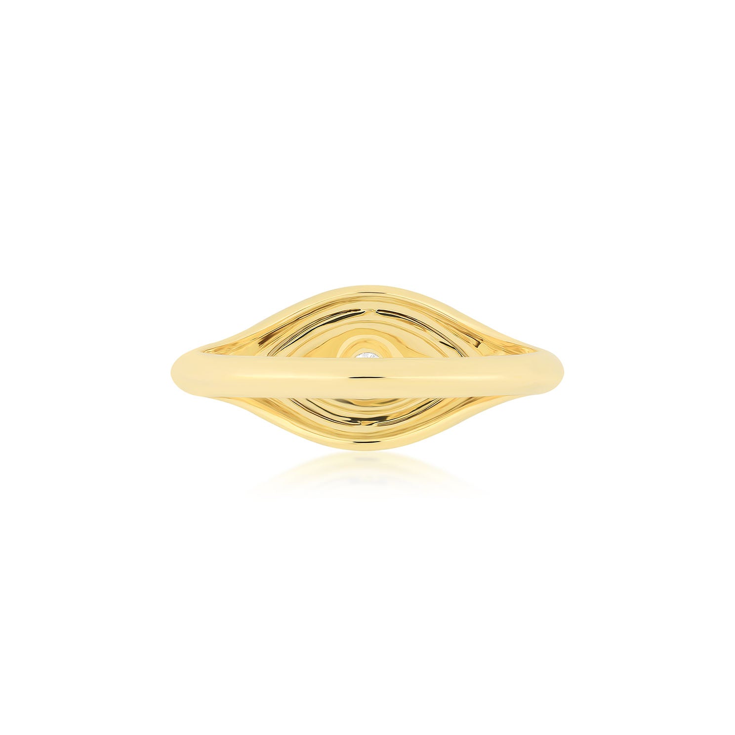 Gold & Diamond Evil Eye Protection Ring