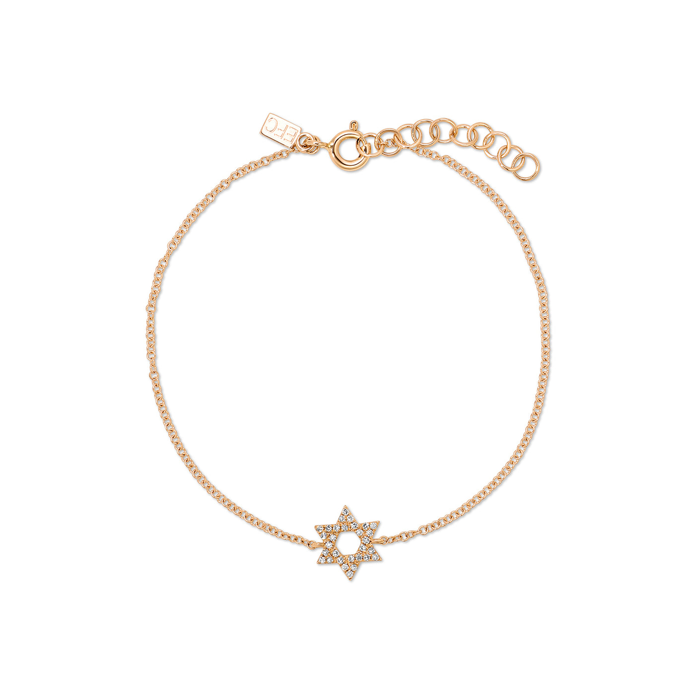 Diamond Star of David Bracelet