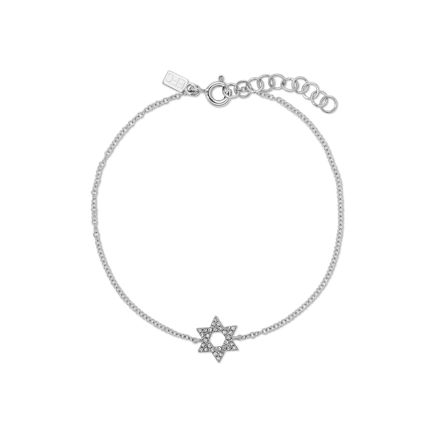 Diamond Star of David Bracelet