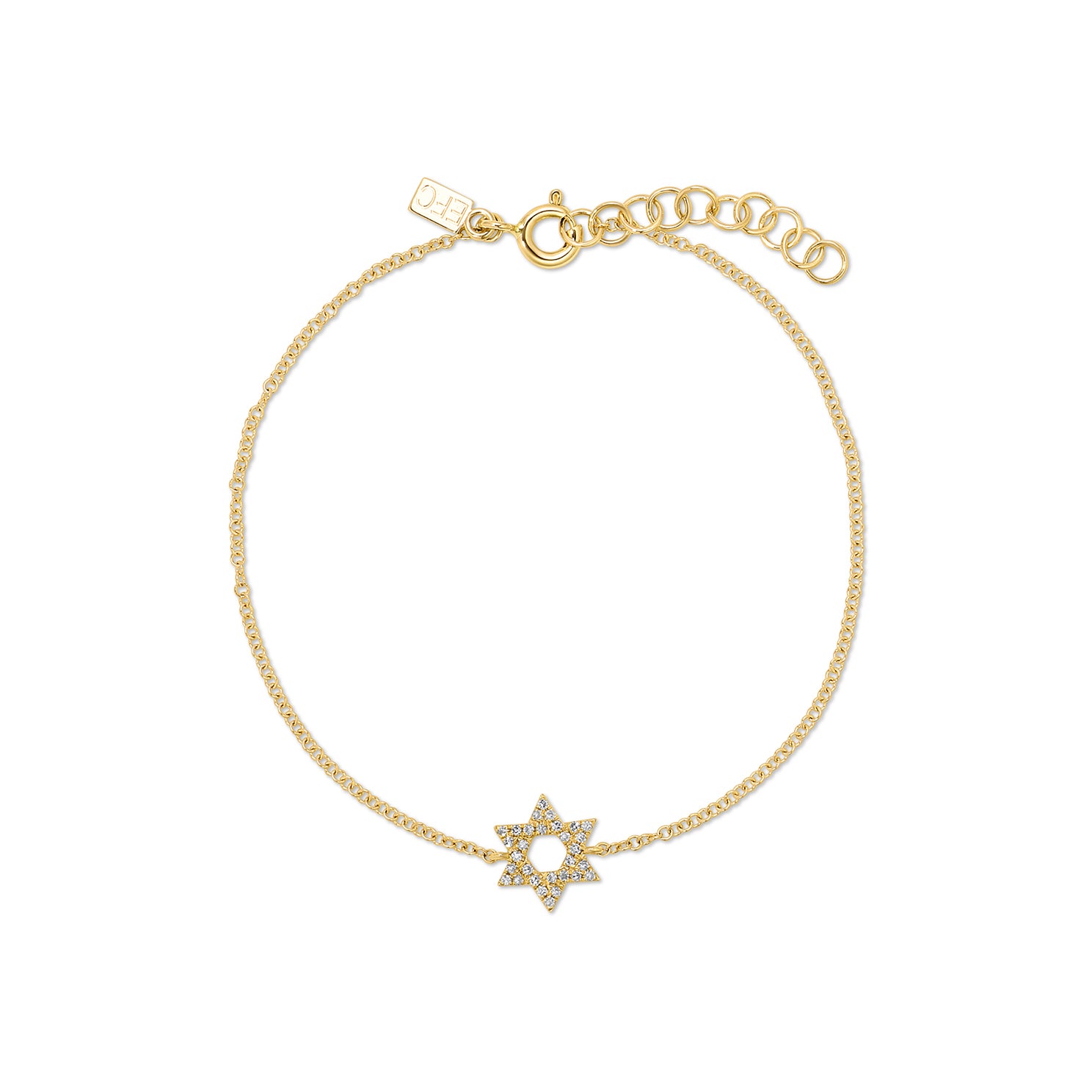 Diamond Star of David Bracelet