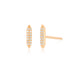 Pavé Diamond "On Point" Stud Earring in 14k Rose Gold