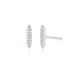 Pavé Diamond "On Point" Stud Earring in 14k White Gold