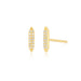 Pavé Diamond "On Point" Stud Earring in 14k Yellow Gold