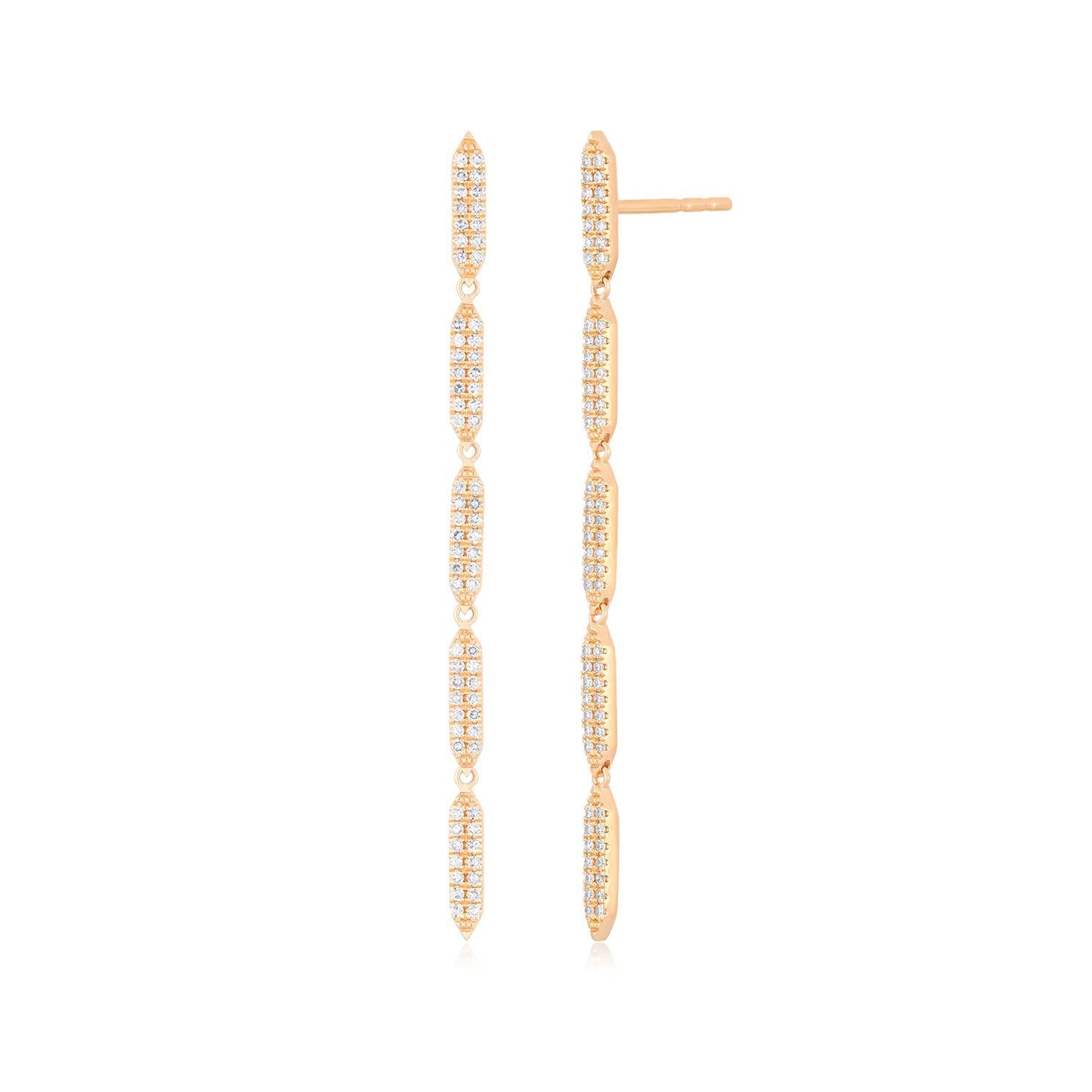 Pavé Diamond "On Point" Drop Earrings
