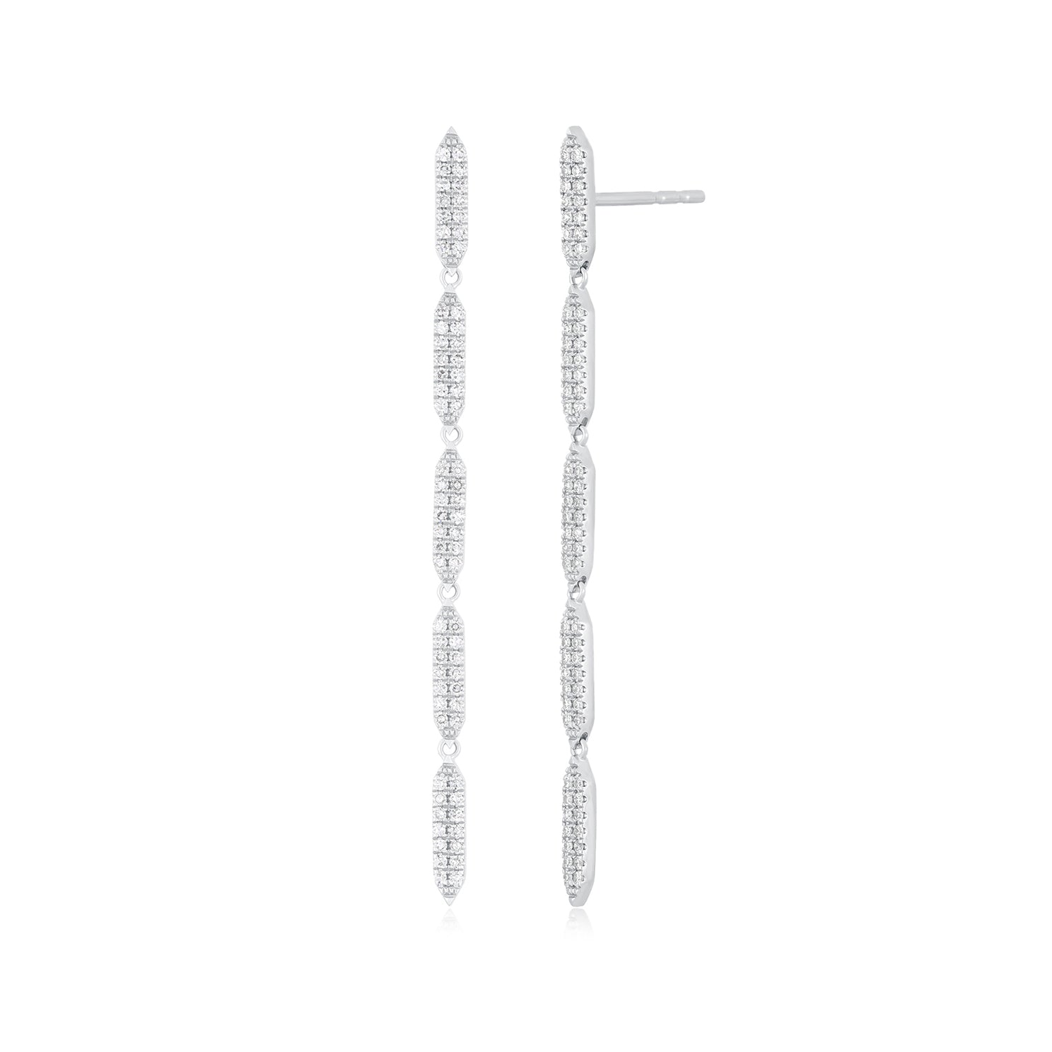 Pavé Diamond "On Point" Drop Earrings