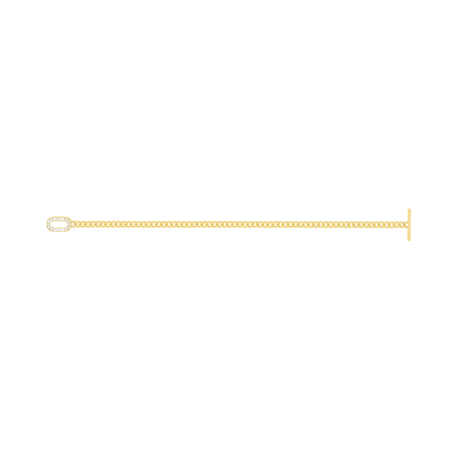 Diamond Toggle Curb Chain Bracelet