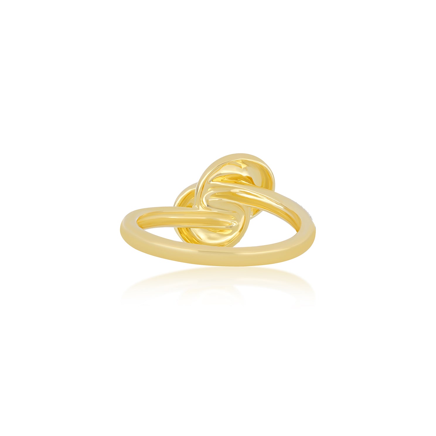Diamond & Gold Jumbo Love Knot Ring