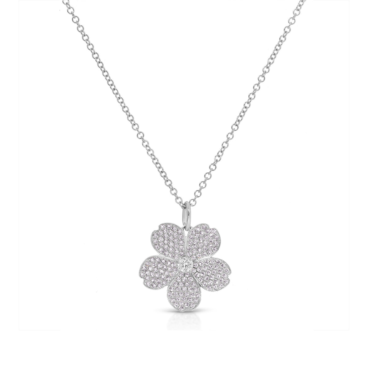 Diamond Cherry Blossom Necklace