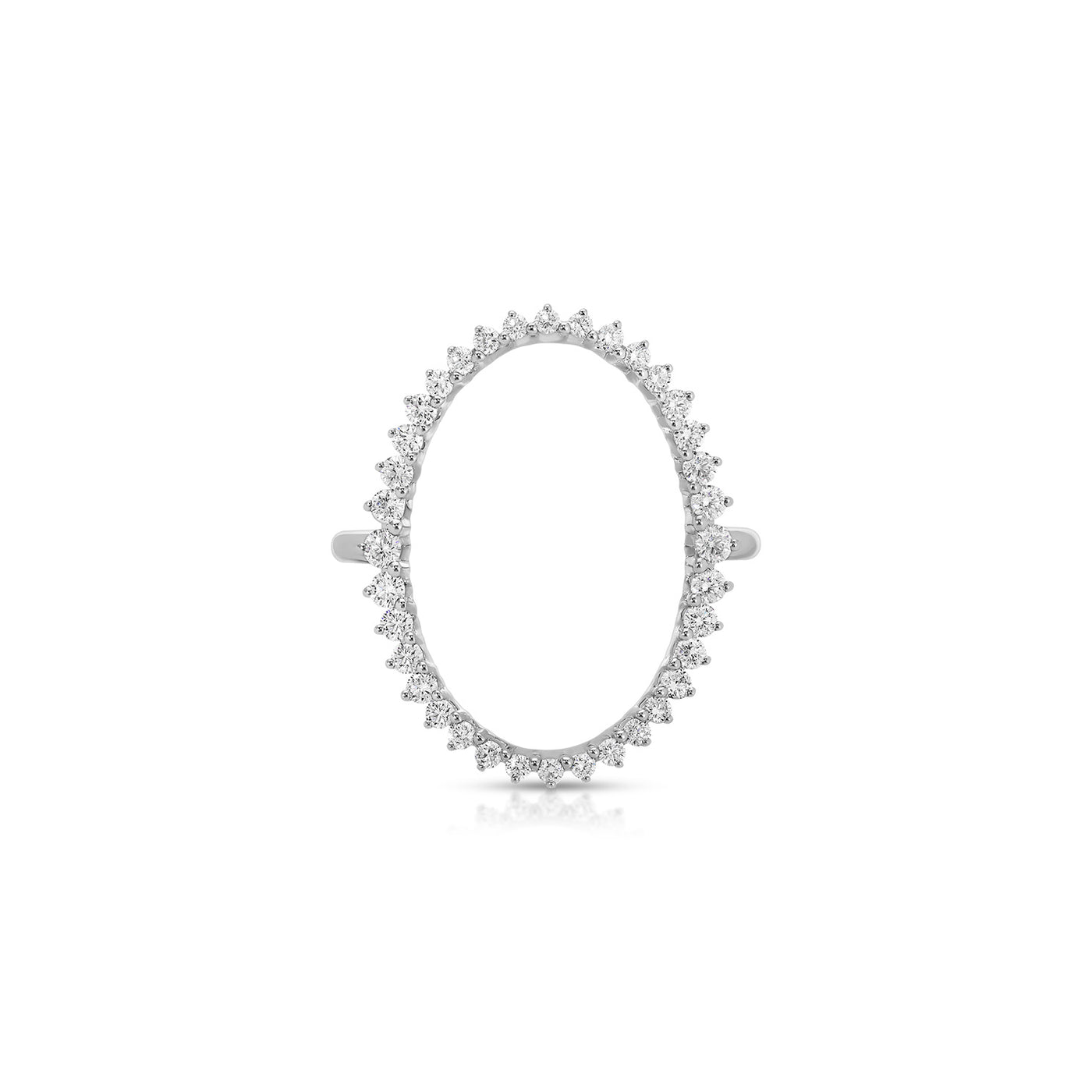 Graduated Diamond Oval Ring