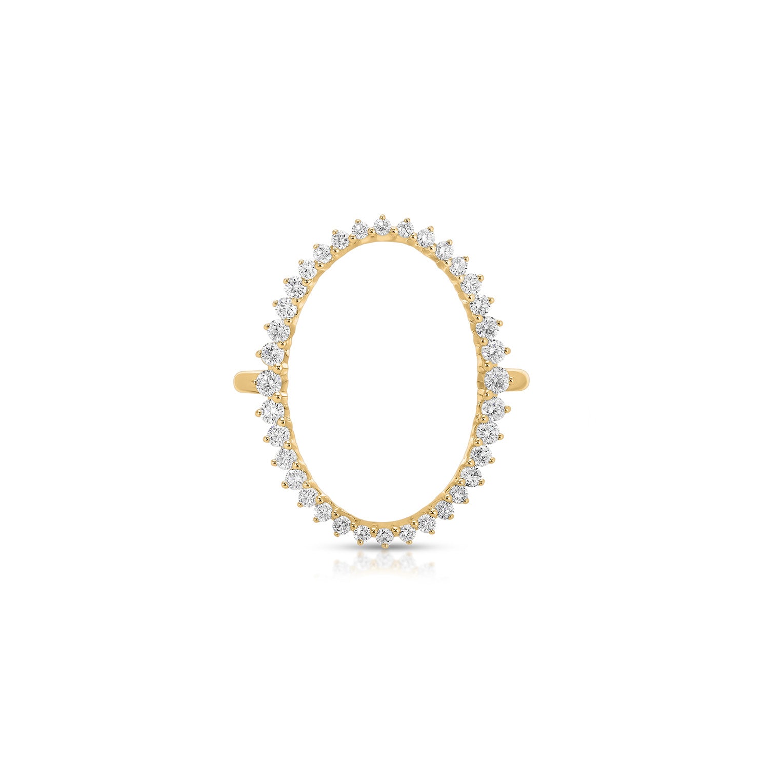 Graduated Diamond Oval Ring