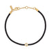 Diamond Pillow Cord Bracelet in Midnight 14k Yellow Gold
