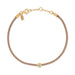 Diamond Pillow Cord Bracelet in Sandstone 14k Yellow Gold
