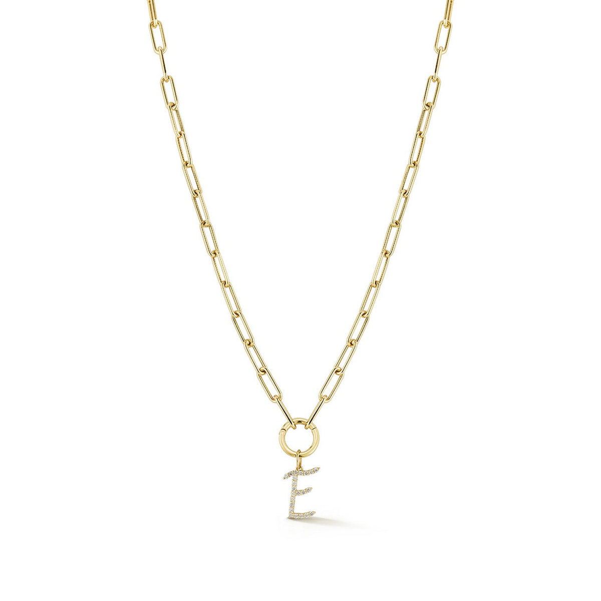 Lola Enhanced Script Initial Chain Necklace