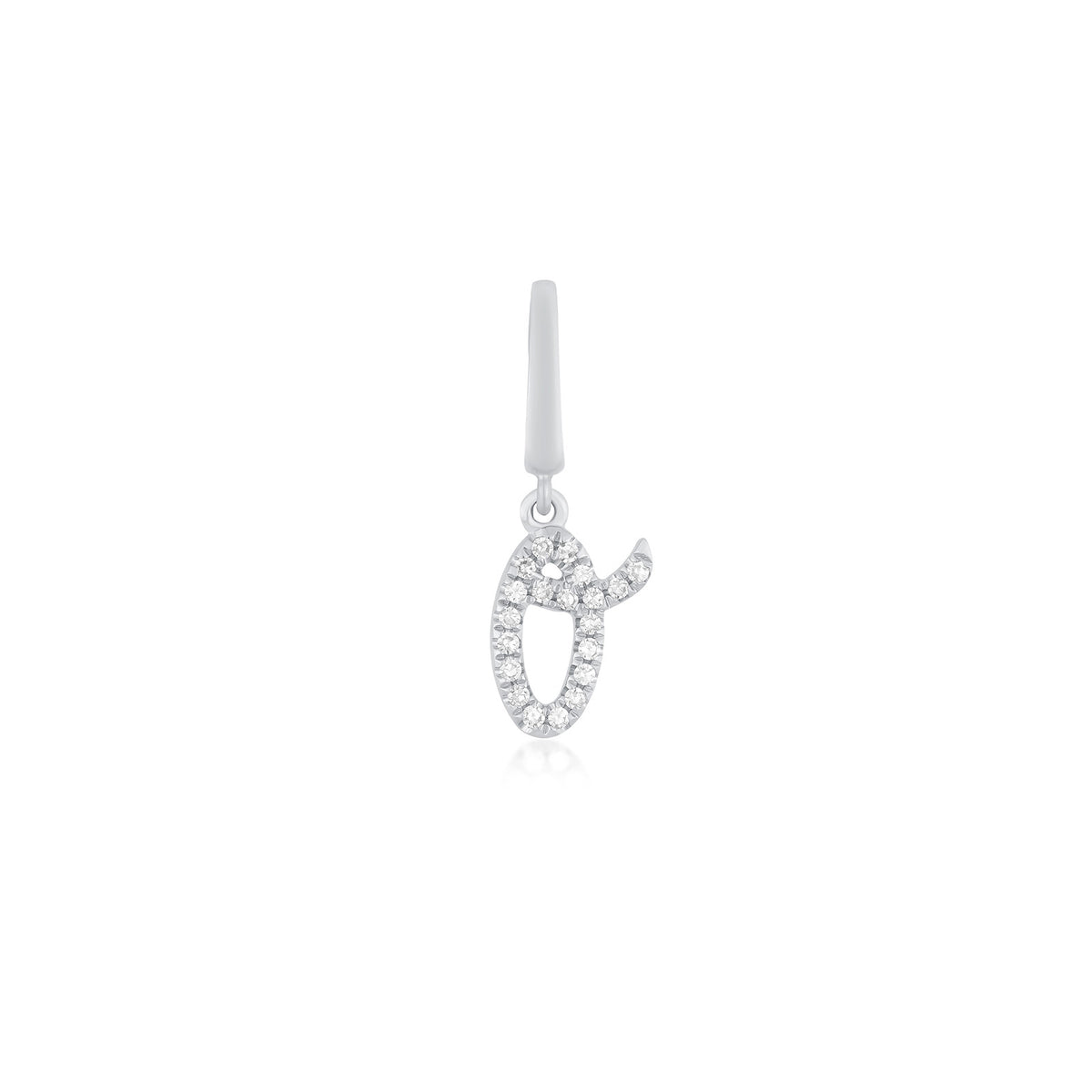 Mini Diamond Script Enhanced Initial Charm
