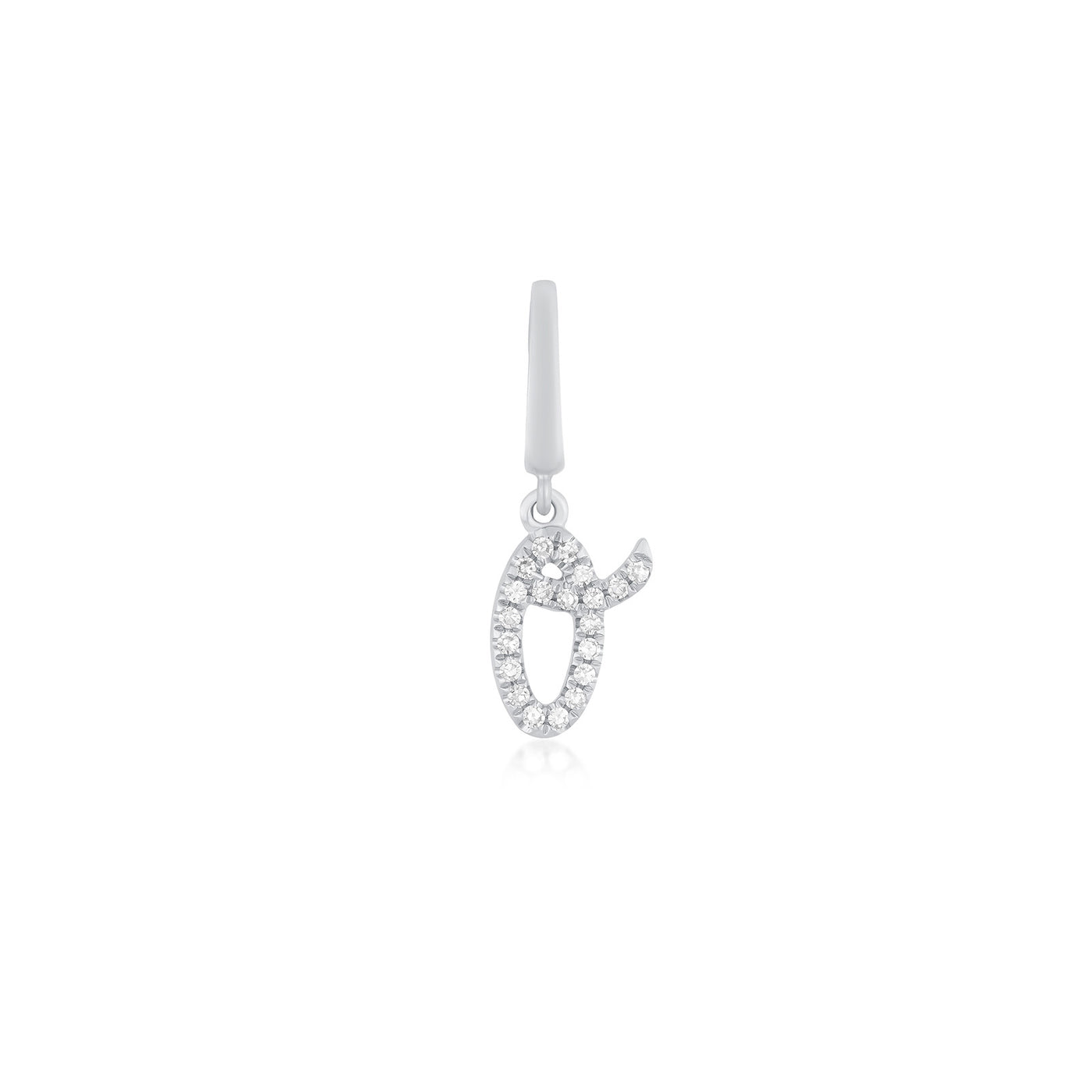 Mini Diamond Script Enhanced Initial Charm