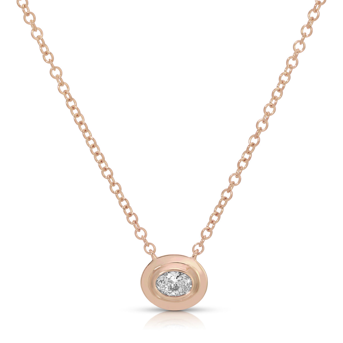 Oval Diamond Necklace