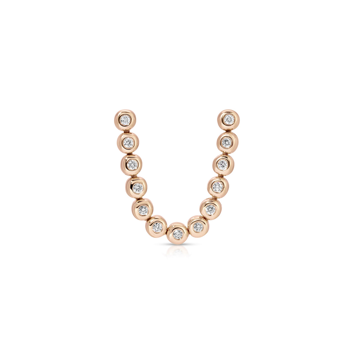 Diamond Pillow Double Stud Earring