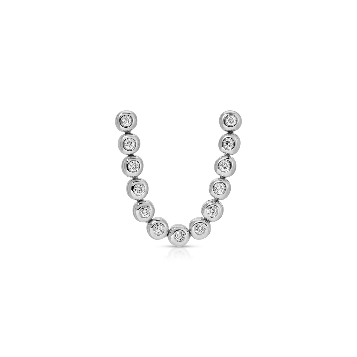 Diamond Pillow Double Stud Earring