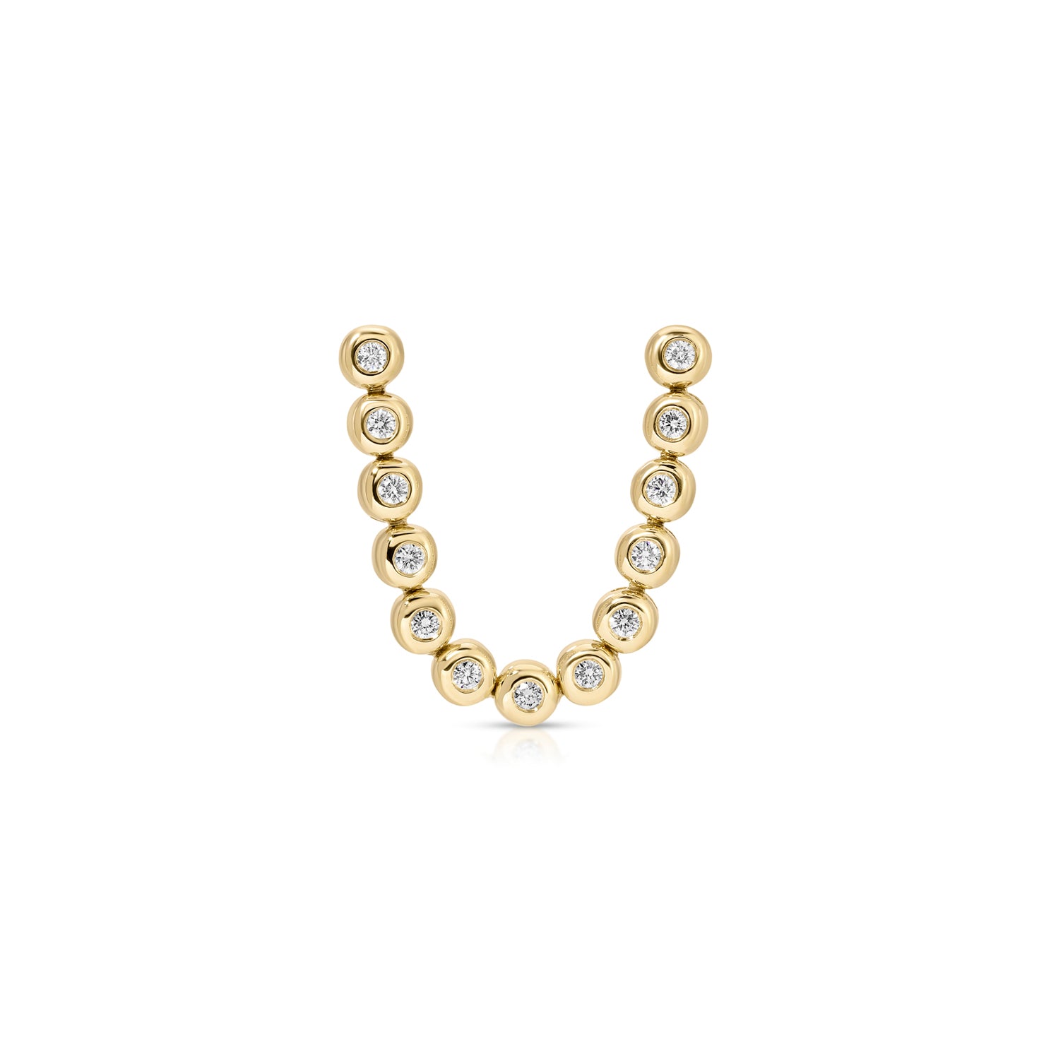 Diamond Pillow Double Stud Earring