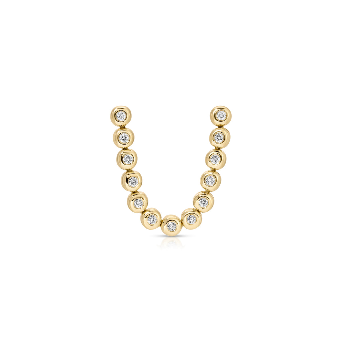 Diamond Pillow Double Stud Earring