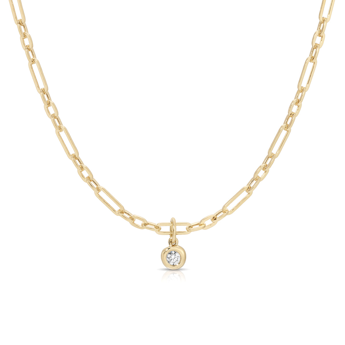 Diamond Pillow Mini Mixed Chain Necklace