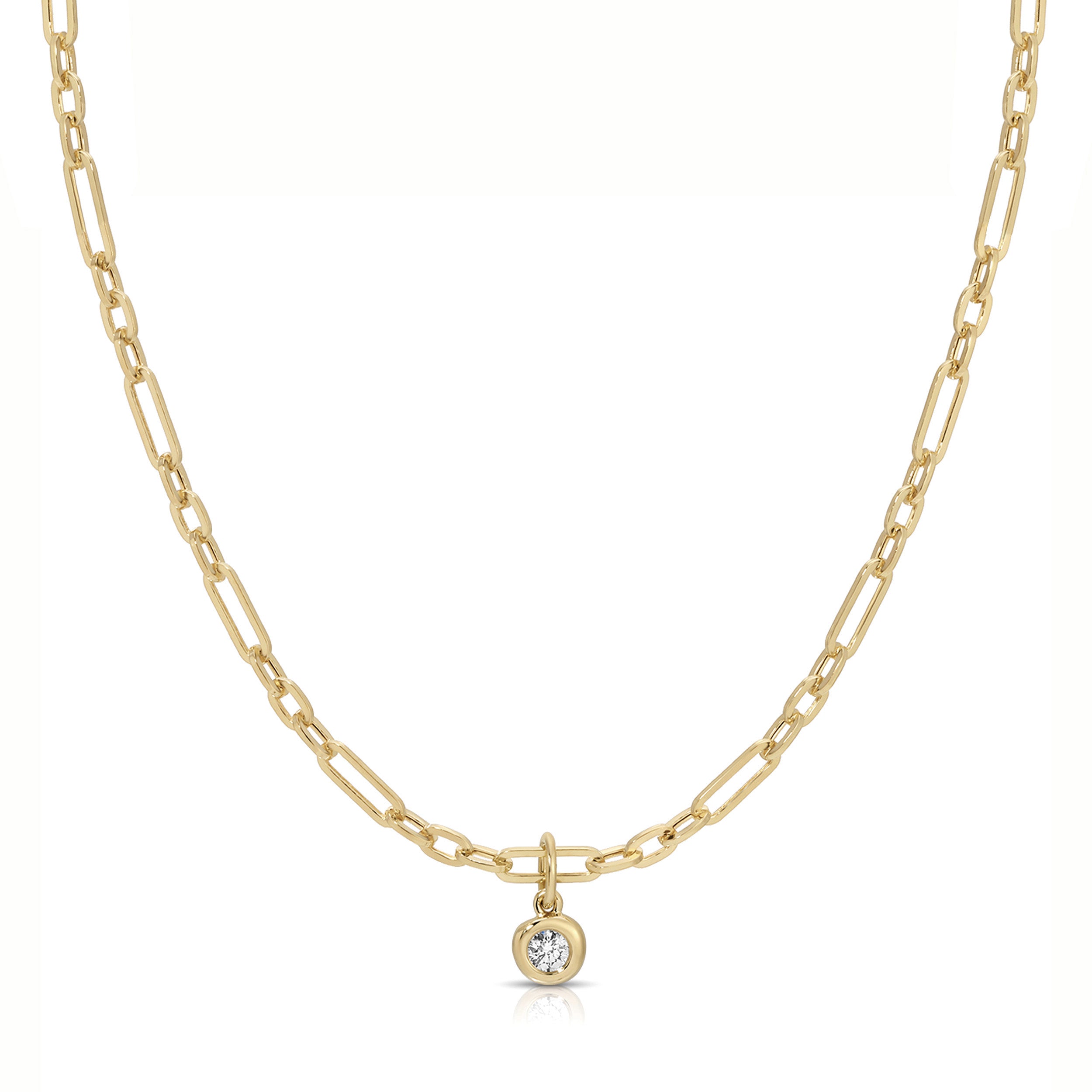 Diamond Pillow Mini Mixed Chain Necklace