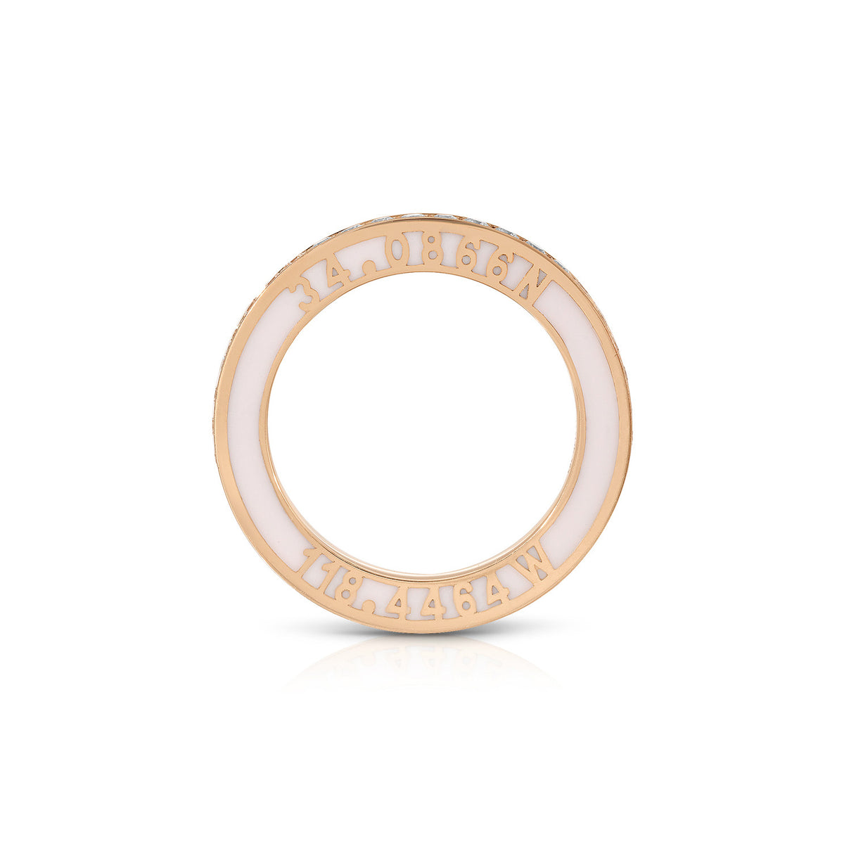 Diamond and Enamel  Personalized Eternity Band