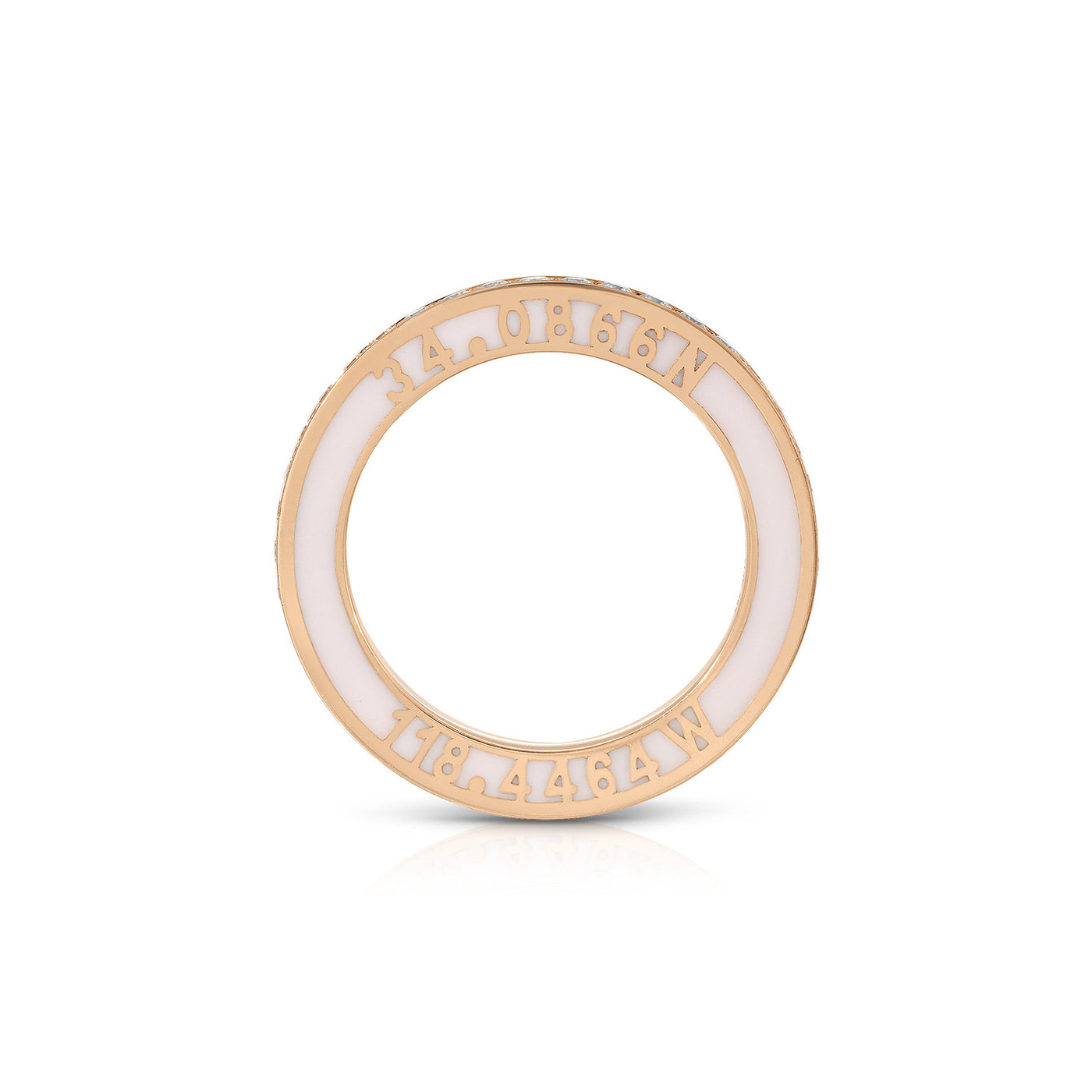 Diamond and Enamel  Personalized Eternity Band