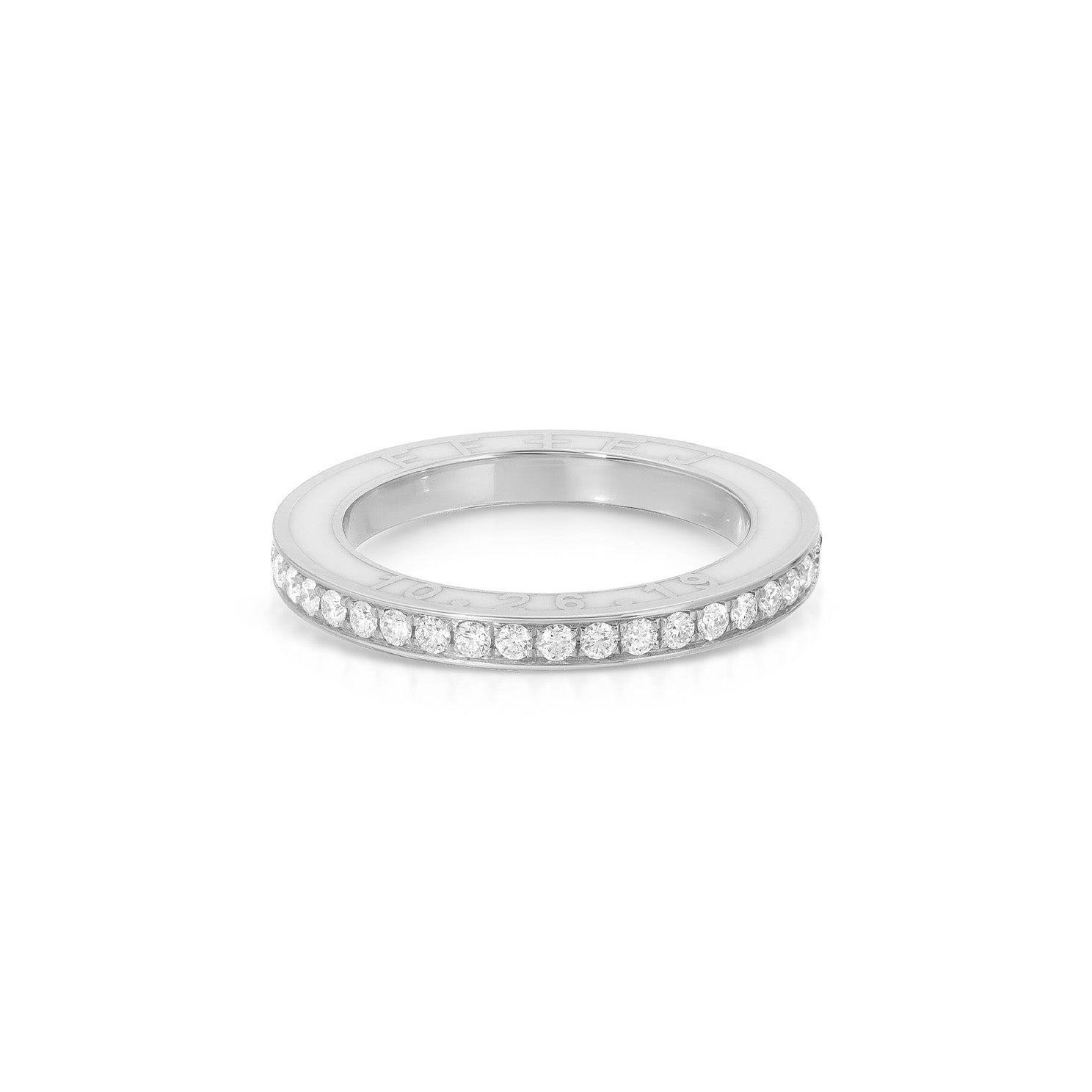 Diamond and Enamel  Personalized Eternity Band