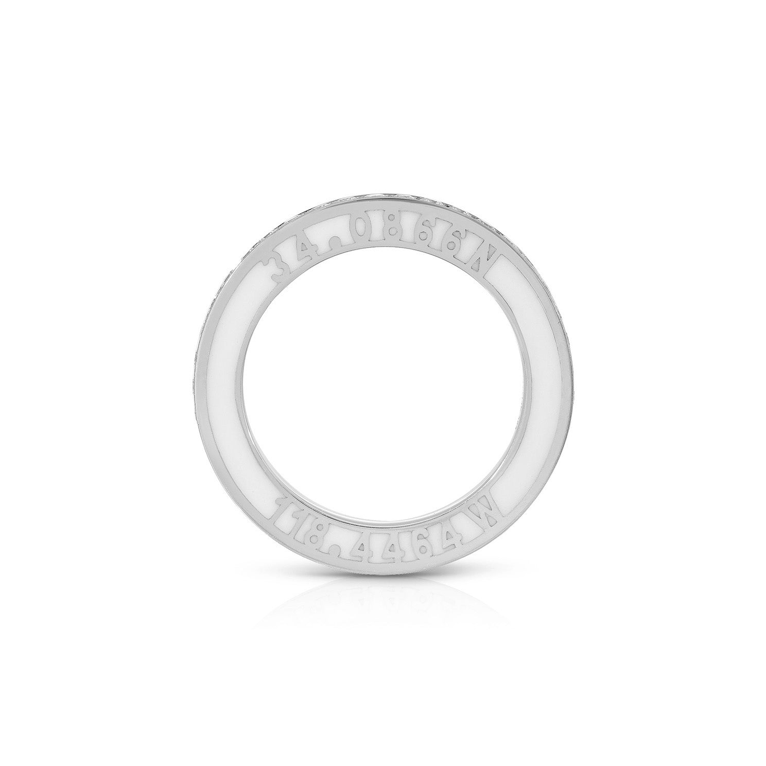 Diamond and Enamel  Personalized Eternity Band