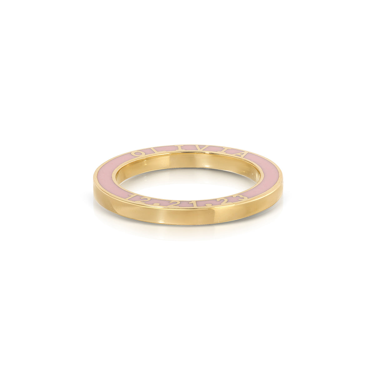 Gold and Enamel  Personalized Eternity Band