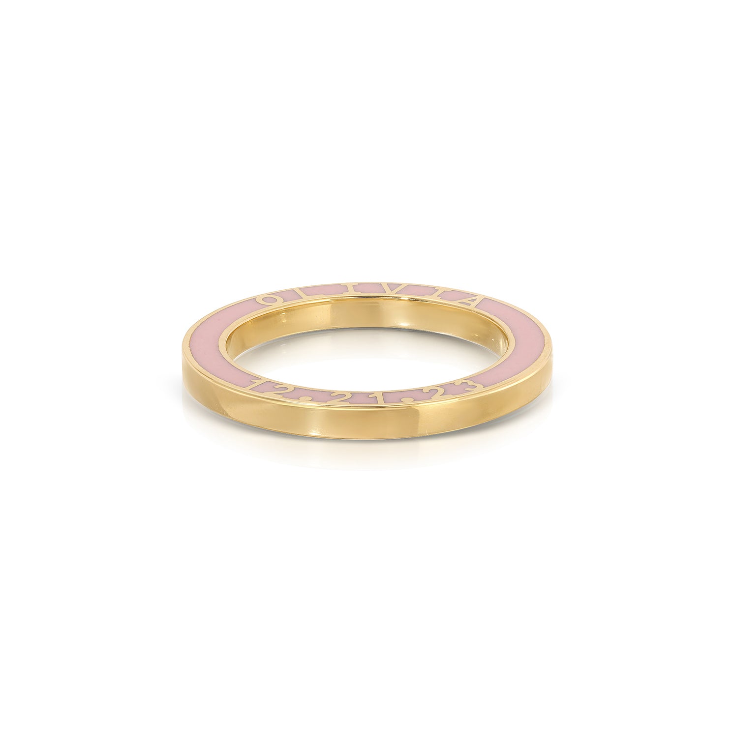 Gold and Enamel  Personalized Eternity Band