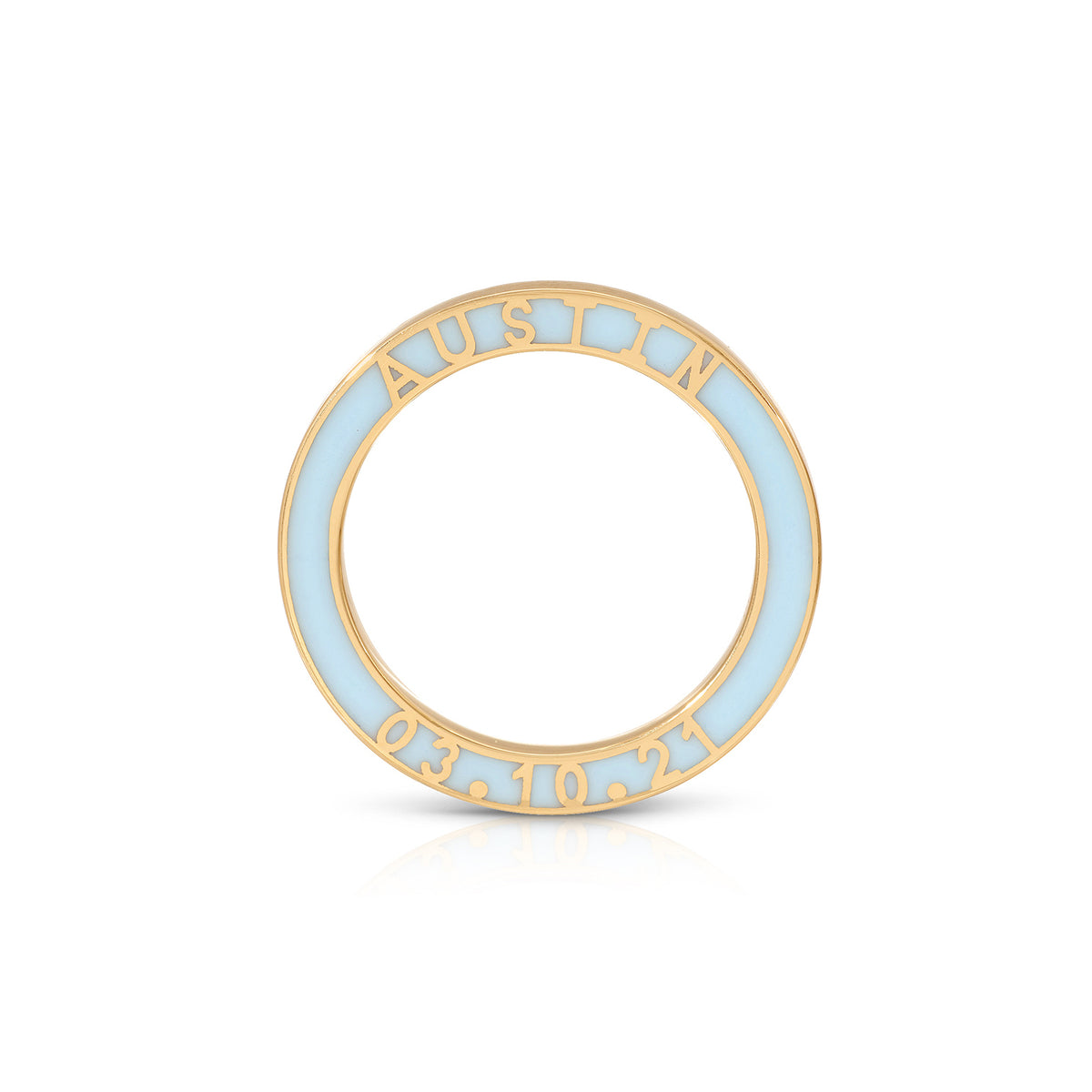 Gold and Enamel  Personalized Eternity Band