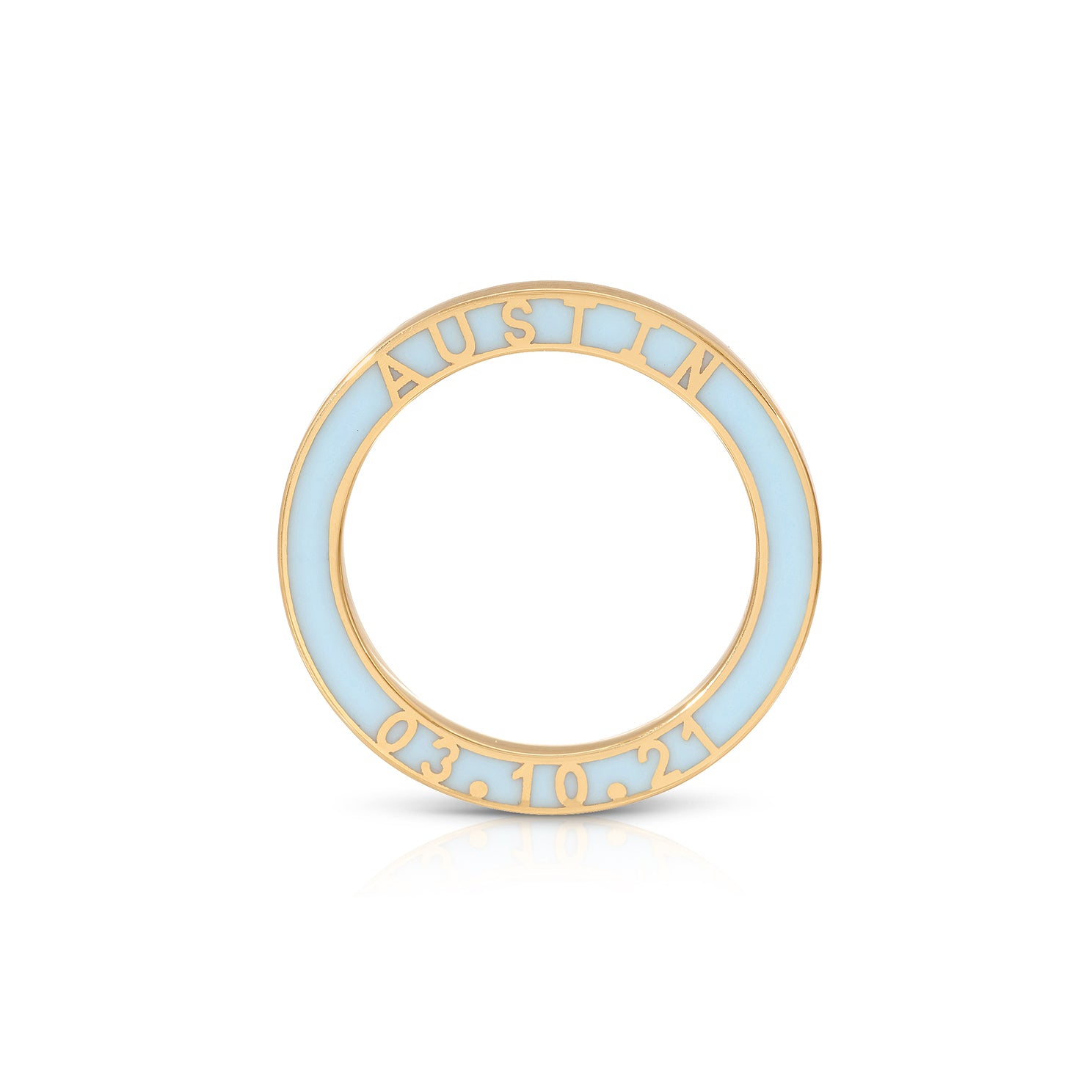 Gold and Enamel  Personalized Eternity Band