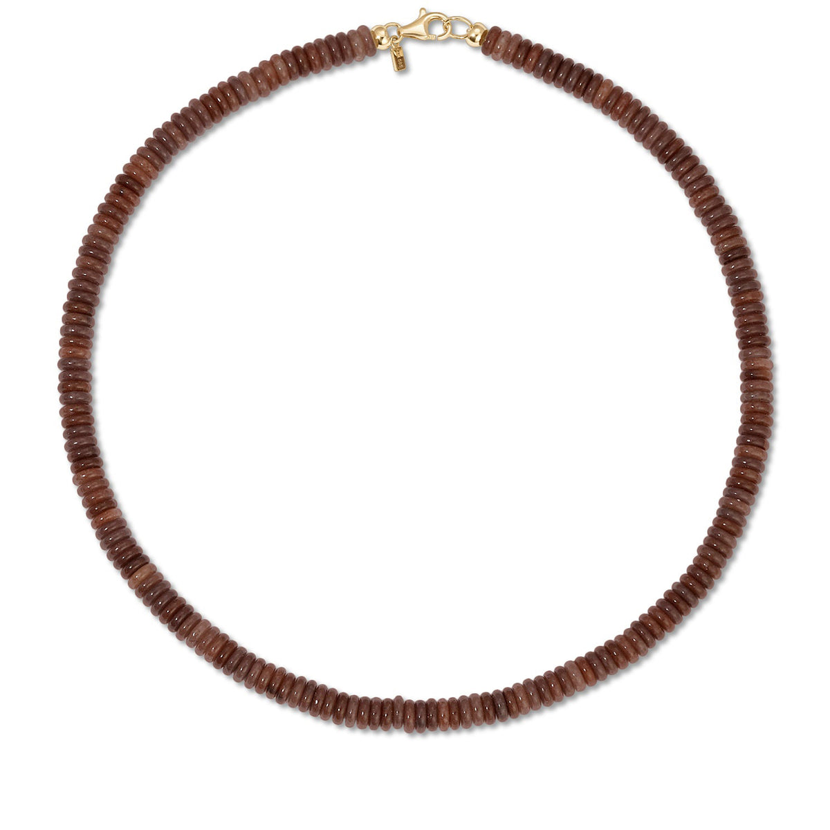 Plum Aventurine Rondelle Bead Necklace