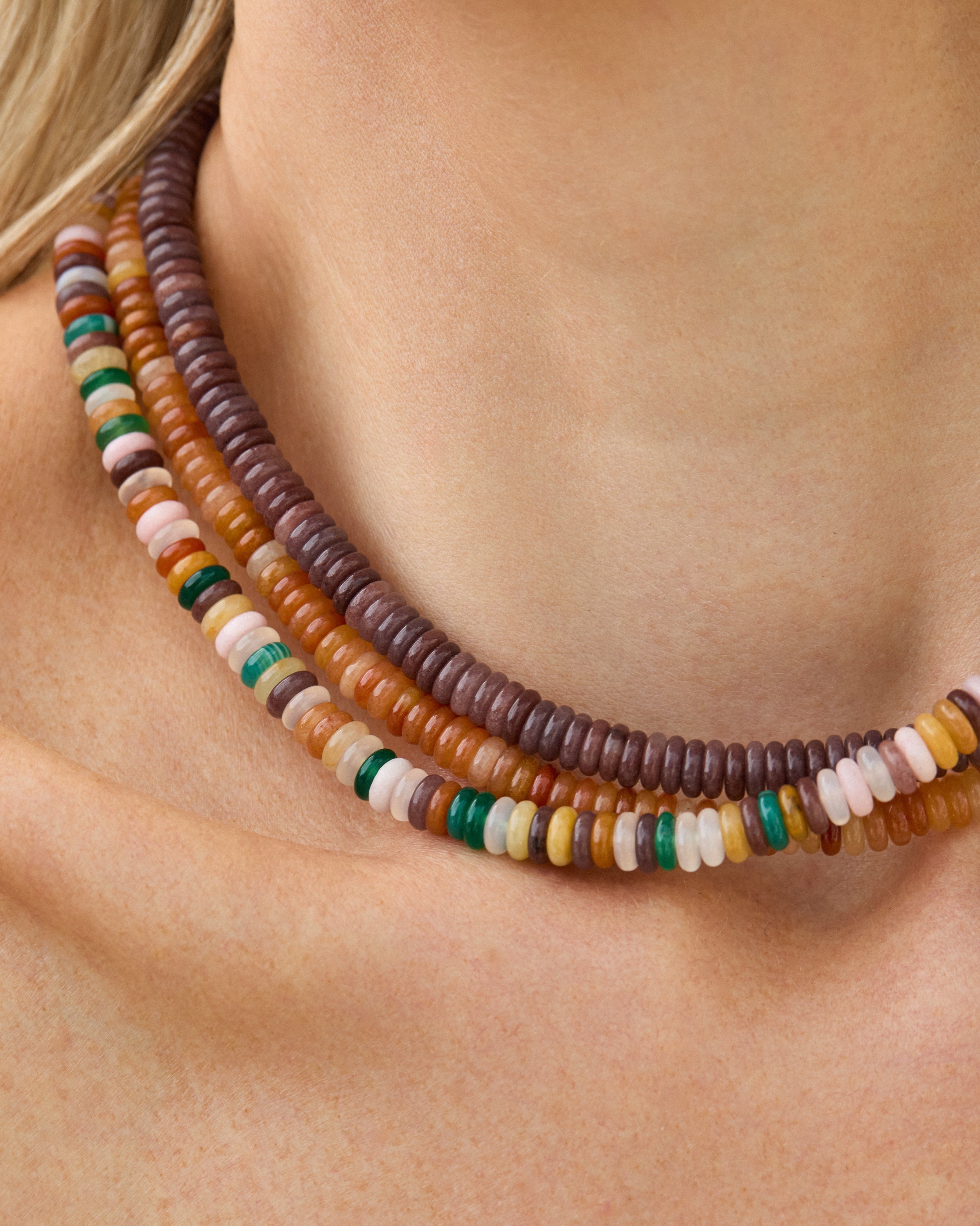 Desert Mix Rondelle Bead Necklace