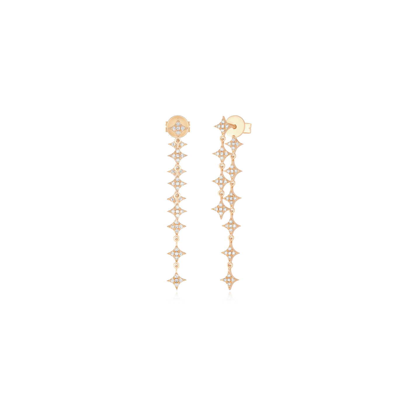 Multi Diamond Sparkle Drop Earrings