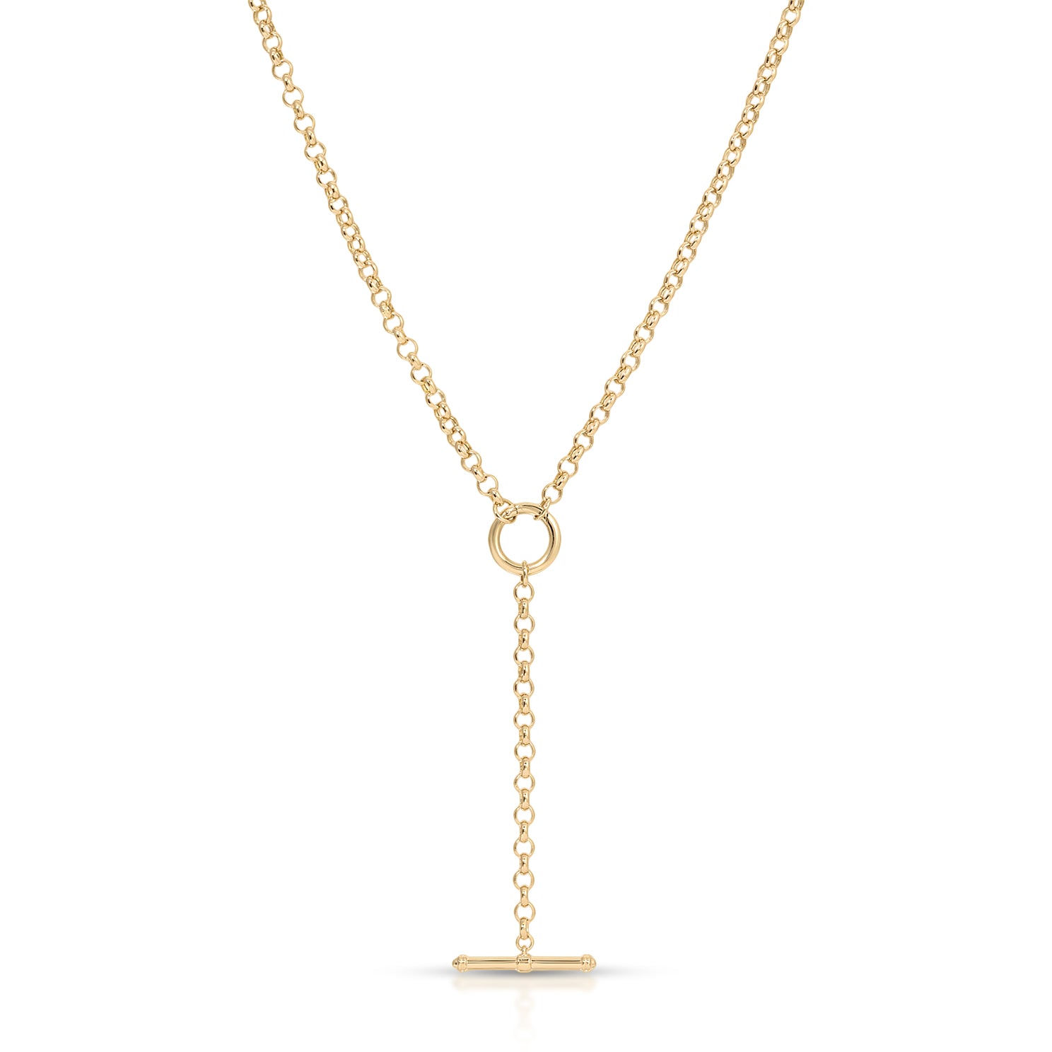 Rolo Chain Enhanced Lariat Necklace