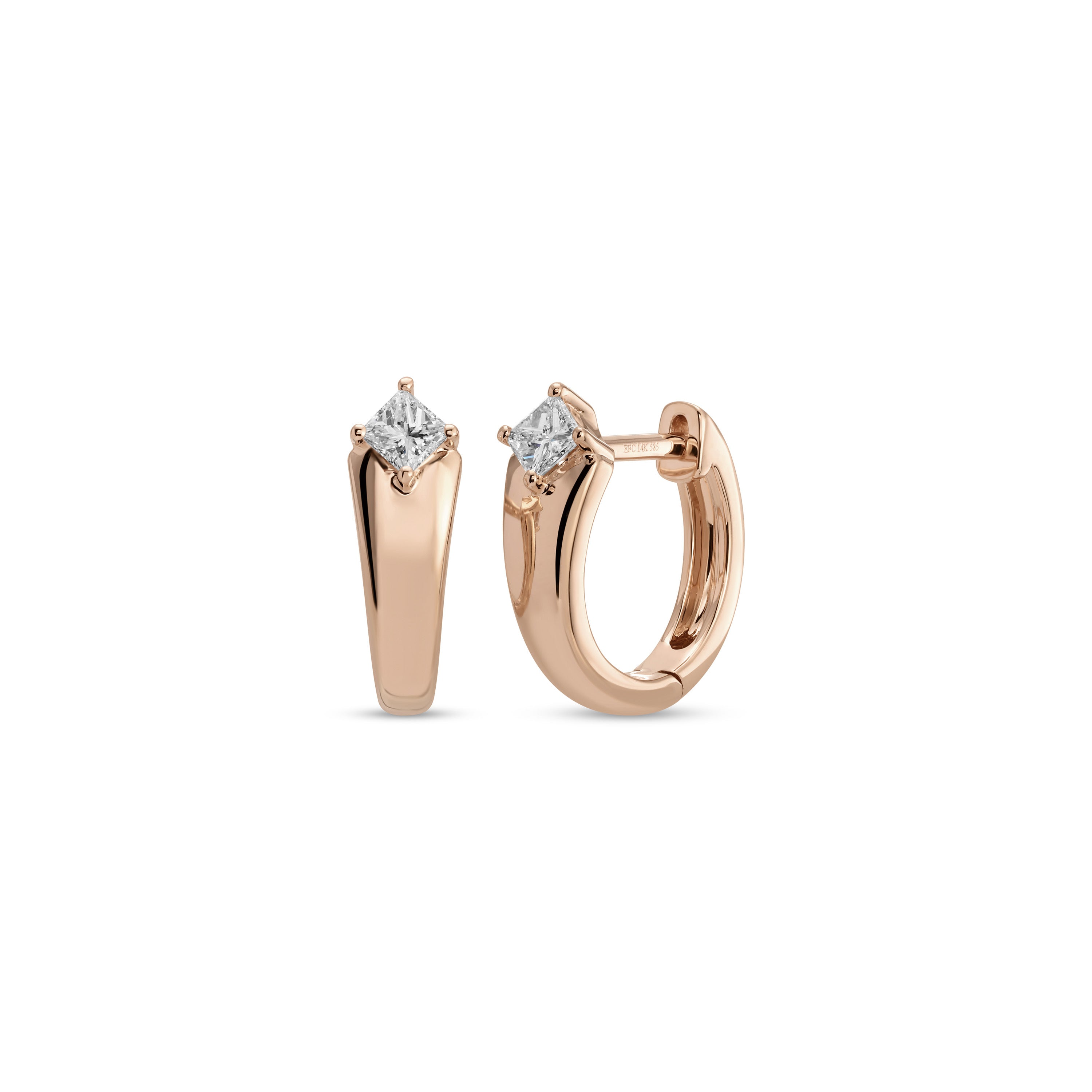 Gold And Diamond Kate Huggie Earrings