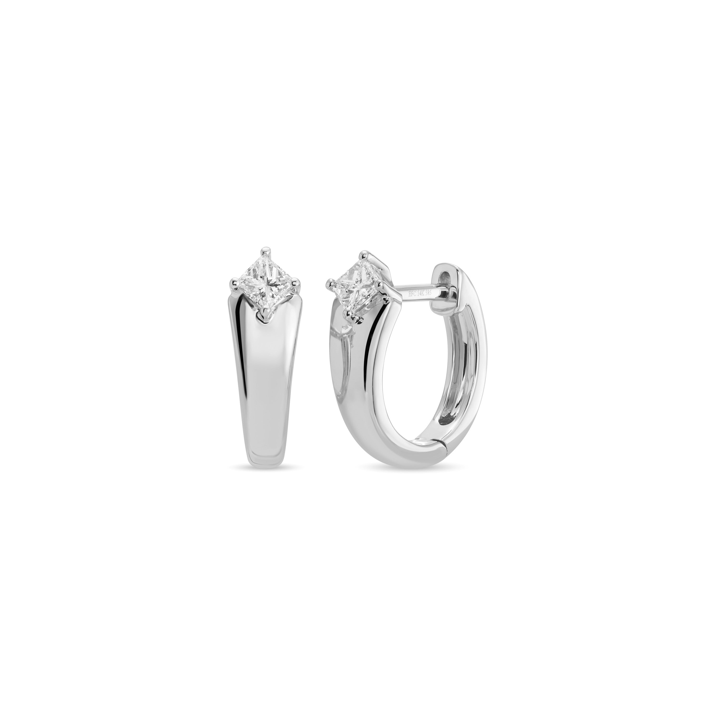 Gold And Diamond Kate Huggie Earrings